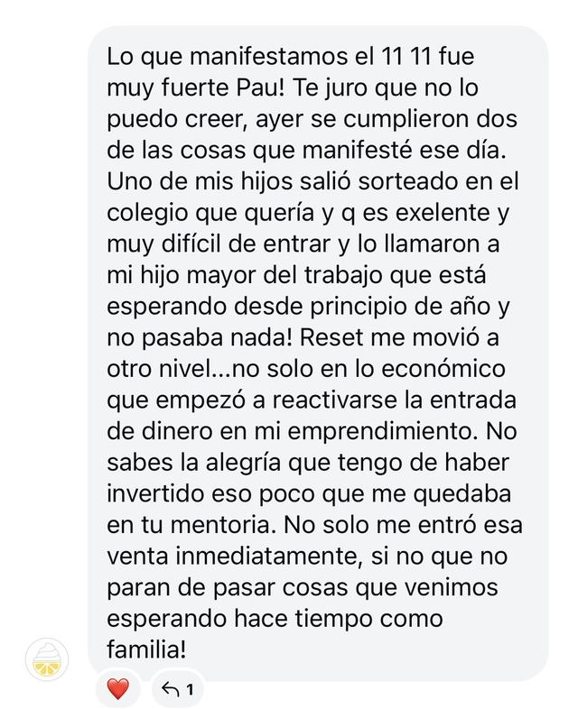 Mensaje de una alumna