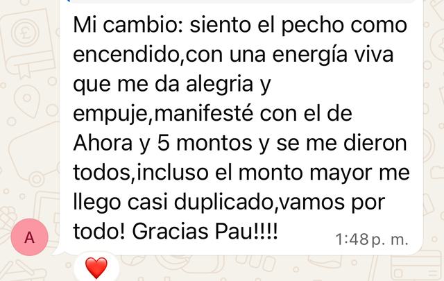Mensaje de una alumna