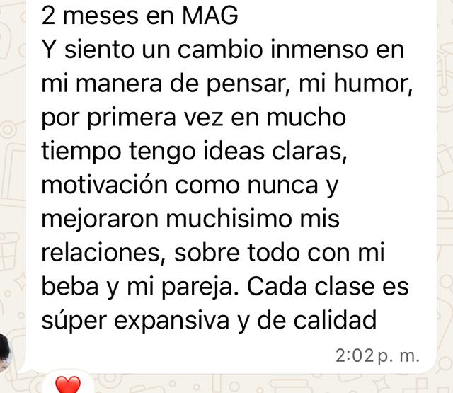 Mensaje de una alumna