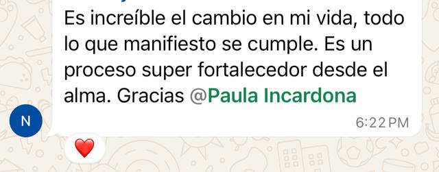 Mensaje de una alumna